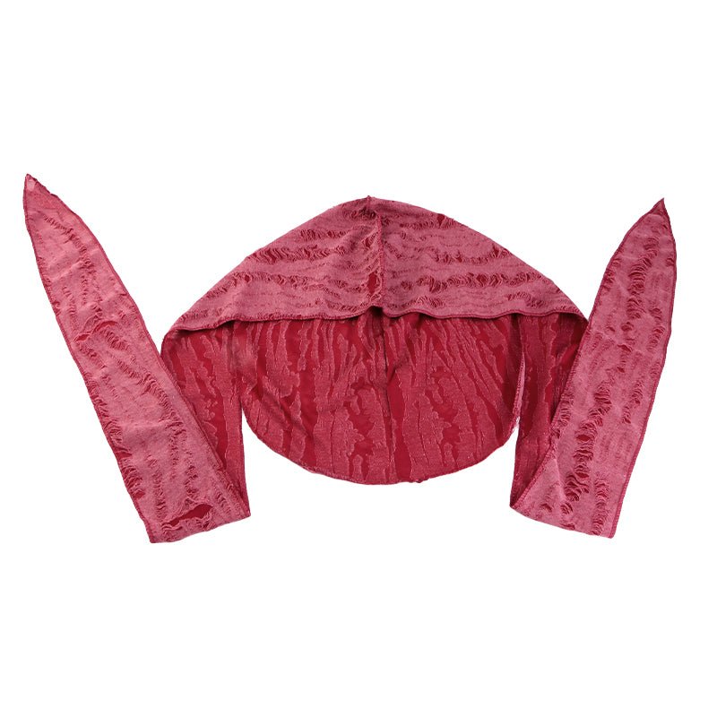 Durag homme rouge | Pirate - Cheveux ponpon