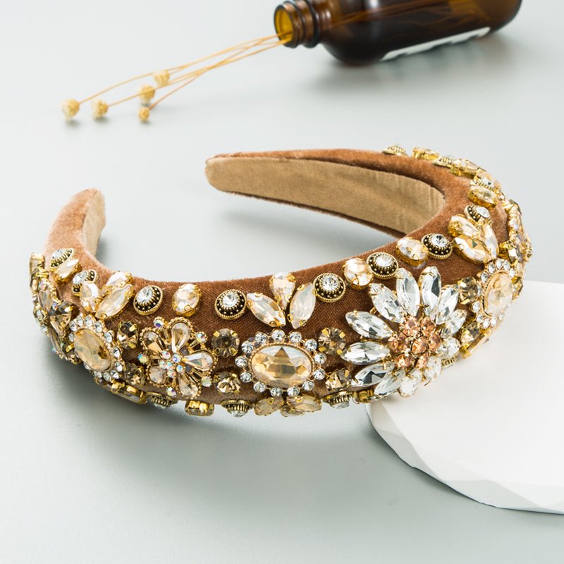 SERRE TETE | PERLEVELOUTE™ - Cheveux ponpon strass ver