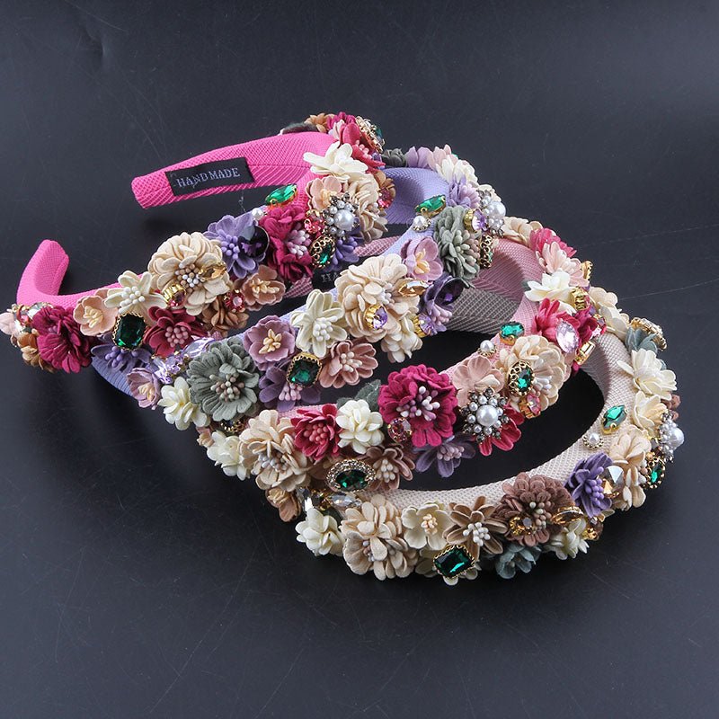 SERRE TETE POUR FEMME | PERLE DE FLEUR - Cheveux ponpon
