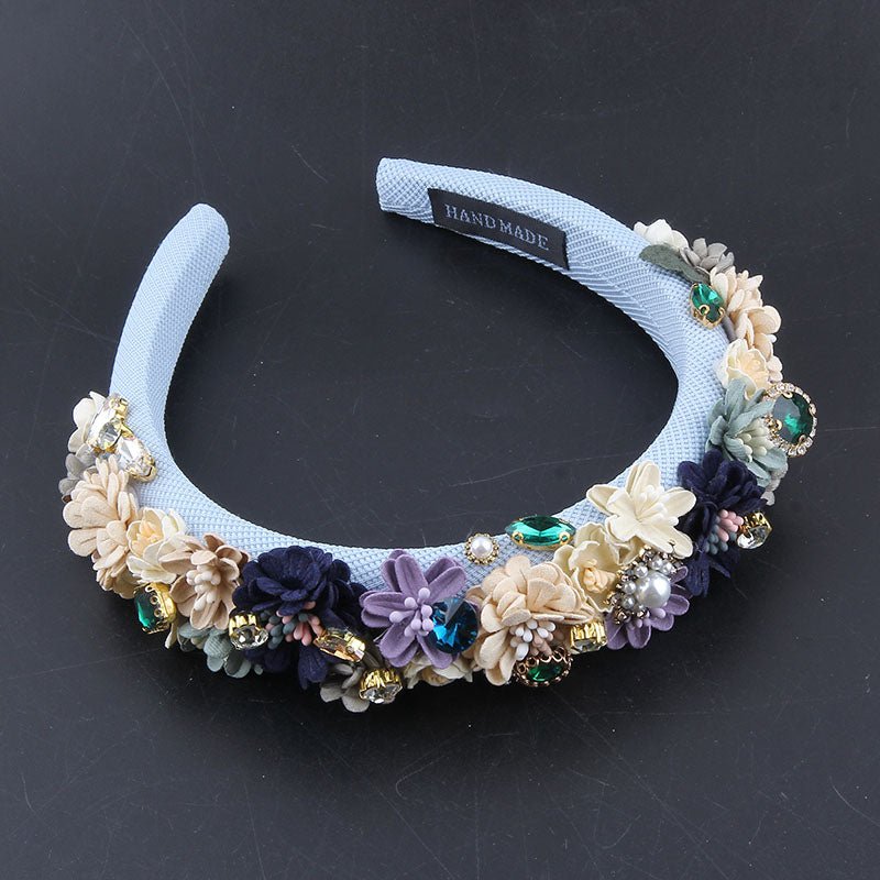 SERRE TETE POUR FEMME | PERLE DE FLEUR - Cheveux ponpon