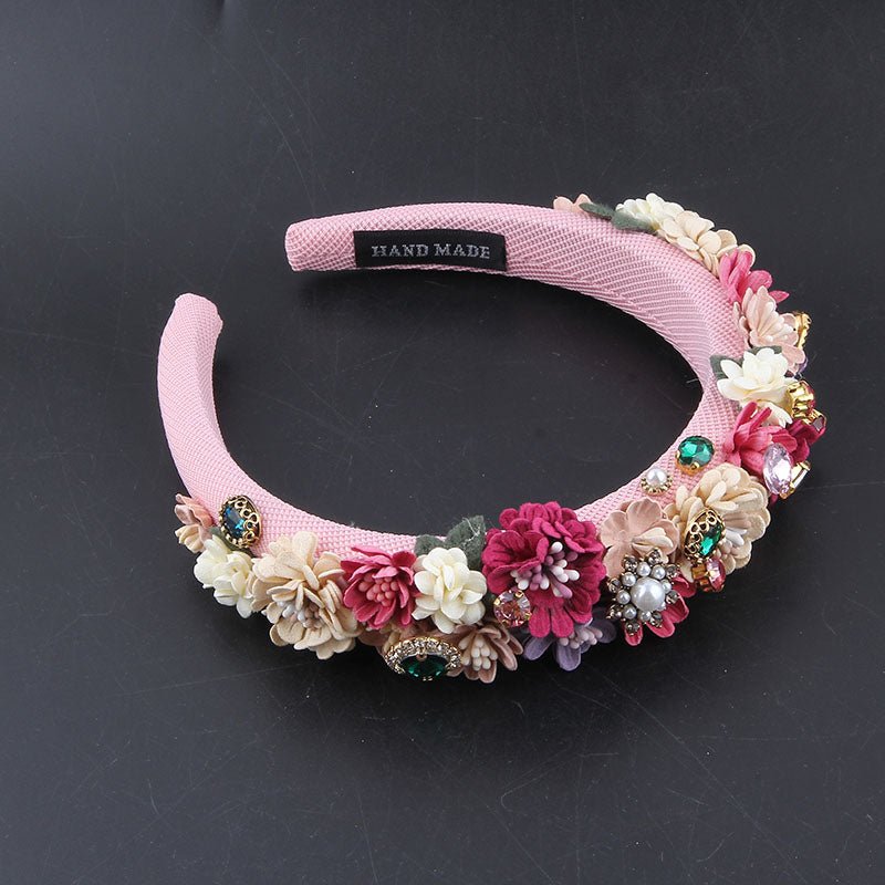 SERRE TETE POUR FEMME | PERLE DE FLEUR - Cheveux ponpon