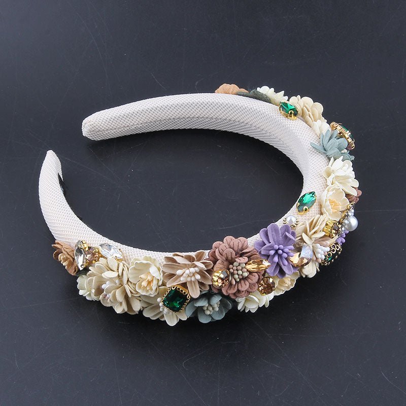 SERRE TETE POUR FEMME | PERLE DE FLEUR - Cheveux ponpon