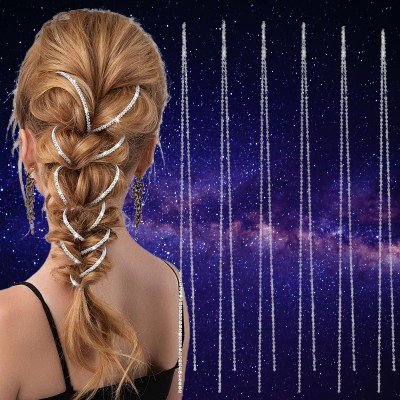 ACCESSOIRE CHEVEUX | BraidedFlash™ en action sur les cheveux d'une femme en tresse arrière