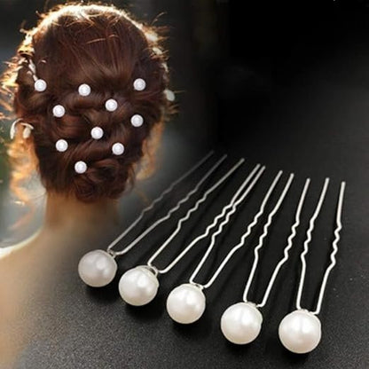  BIJOUX CHEVEUX MARIAGE | MARIPERLE™ epingle cheveux tenant bien en place le chignon d'une mariée