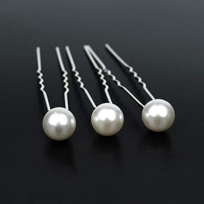  trois épingles de l'ensemble BIJOUX CHEVEUX MARIAGE | MARIPERLE™  en présenation.