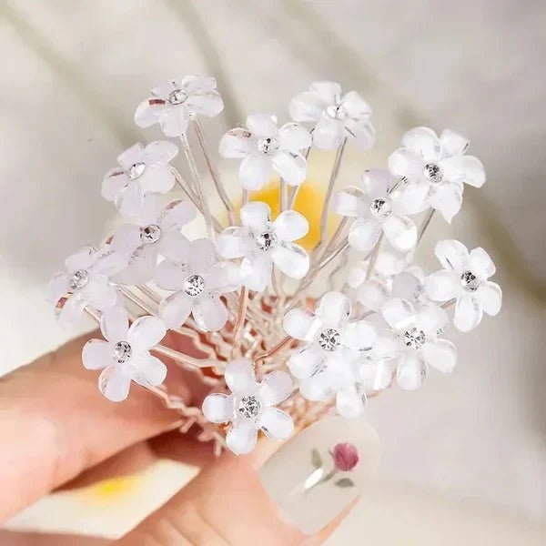 EPINGLE CHEVEUX FLEUR | PinceCristal™ - Mini Fleur lot de 20 piéces