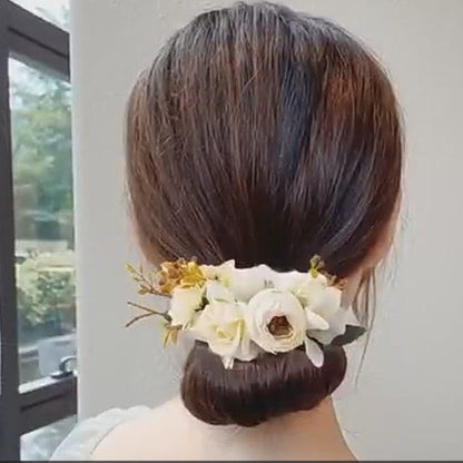 ACCESSOIRE CHEVEUX MARIAGE CHAMPETRE | FLEURRETTE™ - Cheveux ponpon