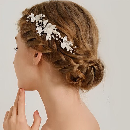ACCESSOIRE CHEVEUX MARIAGE | VIOLEINE™ - Cheveux ponpon