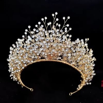 Accessoire pour Mariage Cheveux Luxe Maria diademe or