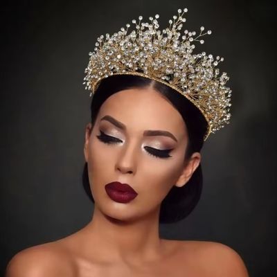 Accessoire pour Mariage Cheveux | Luxe Maria femme spéciale majestueuse diadème anniversaire