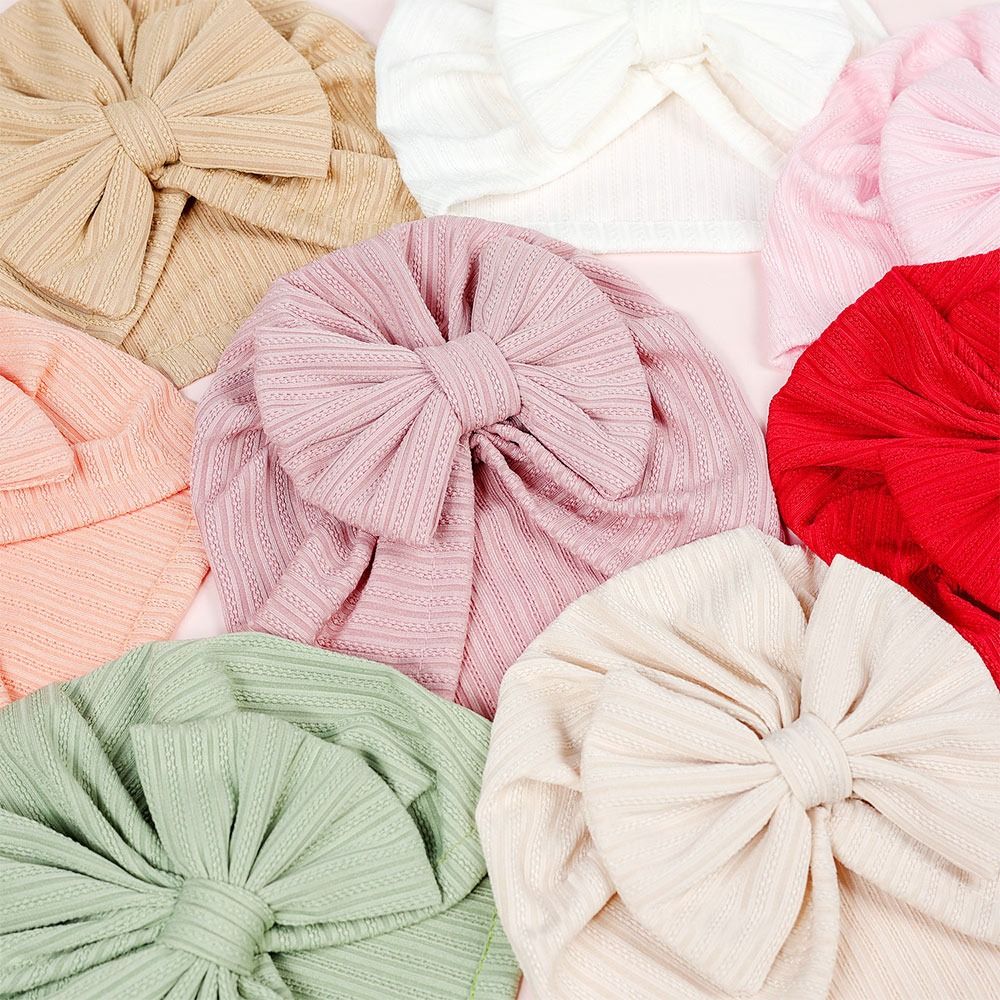 Bandeau bébé fille - bonnet Nministeriel, Couleurs de saison - Cheveux ponpon