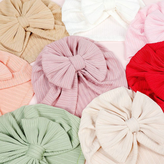 Bandeau bébé fille - bonnet Nministeriel, Couleurs de saison - Cheveux ponpon