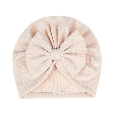 Bandeau bébé fille bonnet Nœud ministeriel, Couleurs Douces - Cheveux ponpon