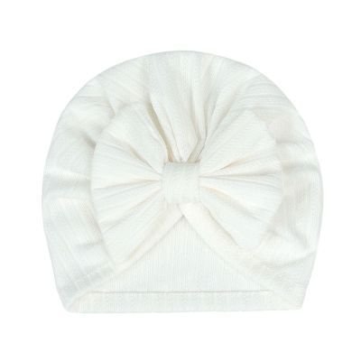 Bandeau bébé fille bonnet Noeud ministeriel, Couleurs Douces blanc