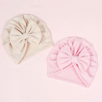 Bandeau bébé fille - bonnet Nministeriel ensemble de 2 piéces - Cheveux ponpon