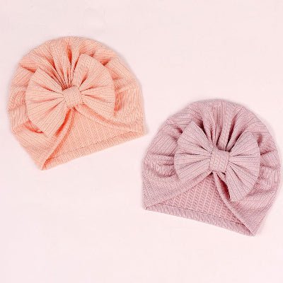 Bandeau bébé fille - bonnet Nministeriel ensemble de 2 piéces - Cheveux ponpon
