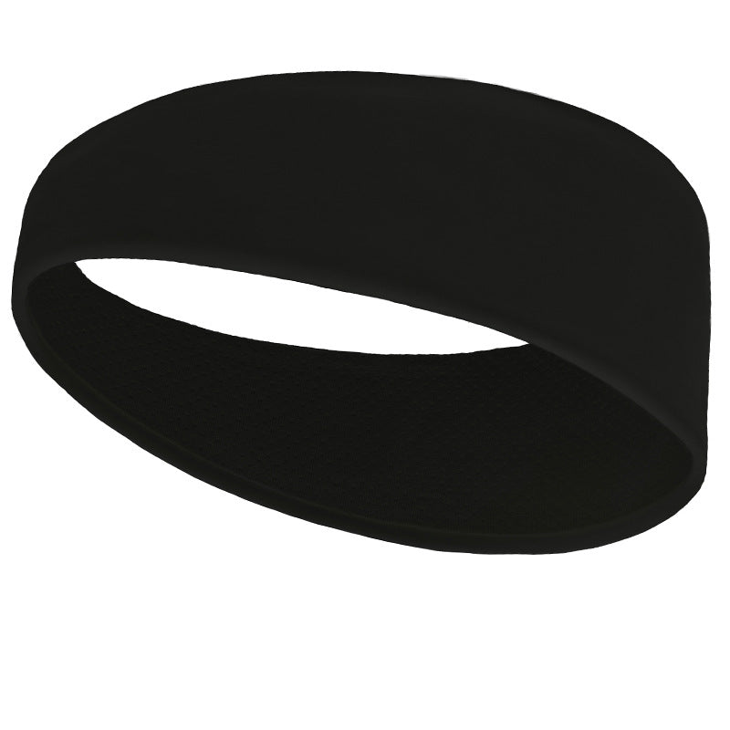 BANDEAU CHEVEUX HOMME DESIGN EN MAILLE RESPIRANT Noir sport sueur restant