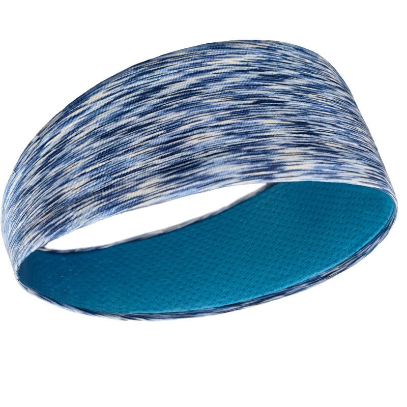 BANDEAU_CHEVEUX_HOMME_DESIGN_EN_MAILLE_RESPIRANT_sport_rendonne_Zebre_bleu