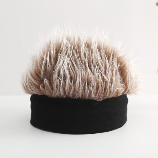 Bandeau Perruque Homme | Bonnet Style "Spiky" en PelucheCheveux ponpon