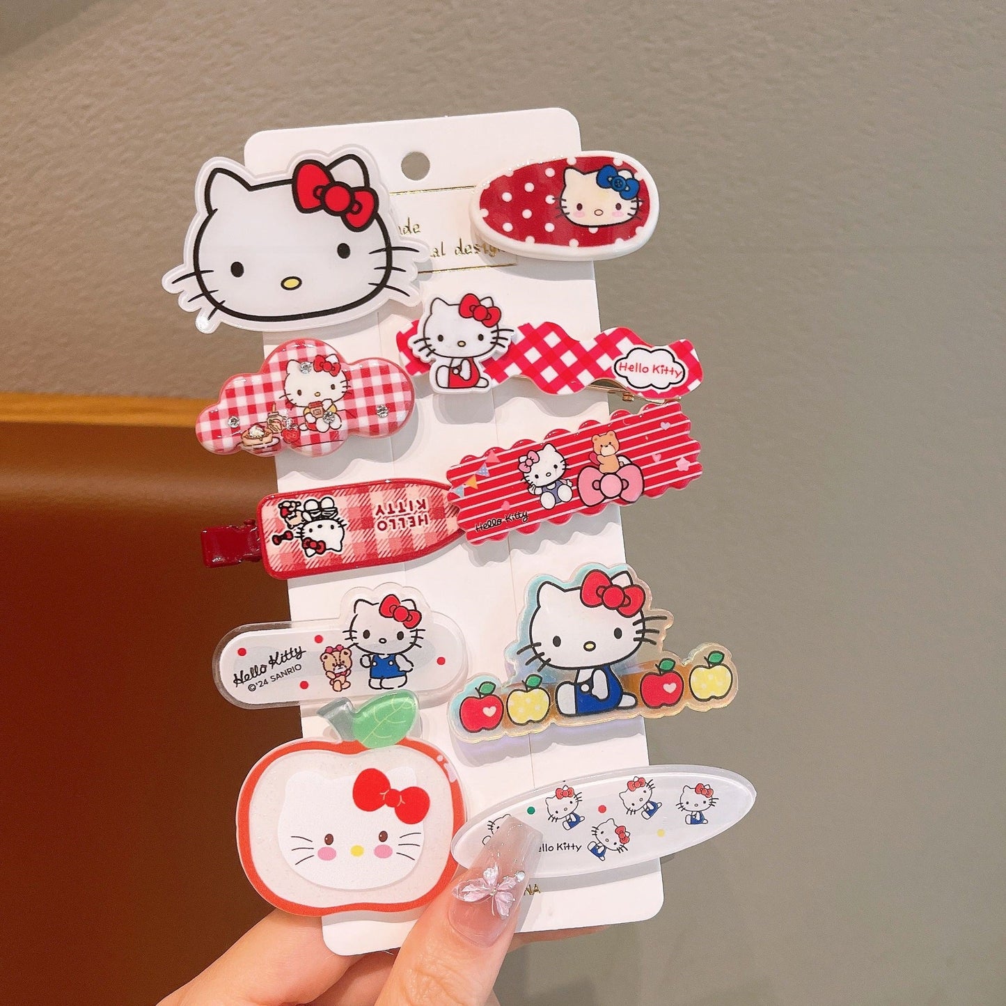 BARRETTE À CHEVEUX anti-glisse | SOCUTE rigollot différentes petites filles mignonnes jolies ecole rouge