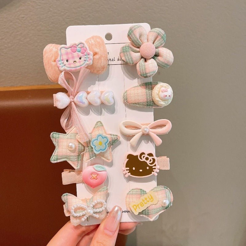 BARRETTE À CHEVEUX anti-glisse | SOCUTE rigollot différentes petites filles mignonnes jolies ecole orange