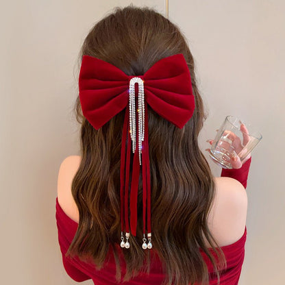 BARRETTE CHEVEUX noel FEMME CHIC | EMMALOVE rouge femme fille