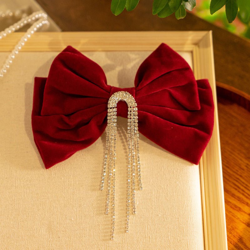 BARRETTE CHEVEUX noel FEMME CHIC | EMMALOVE rouge femme fille strass