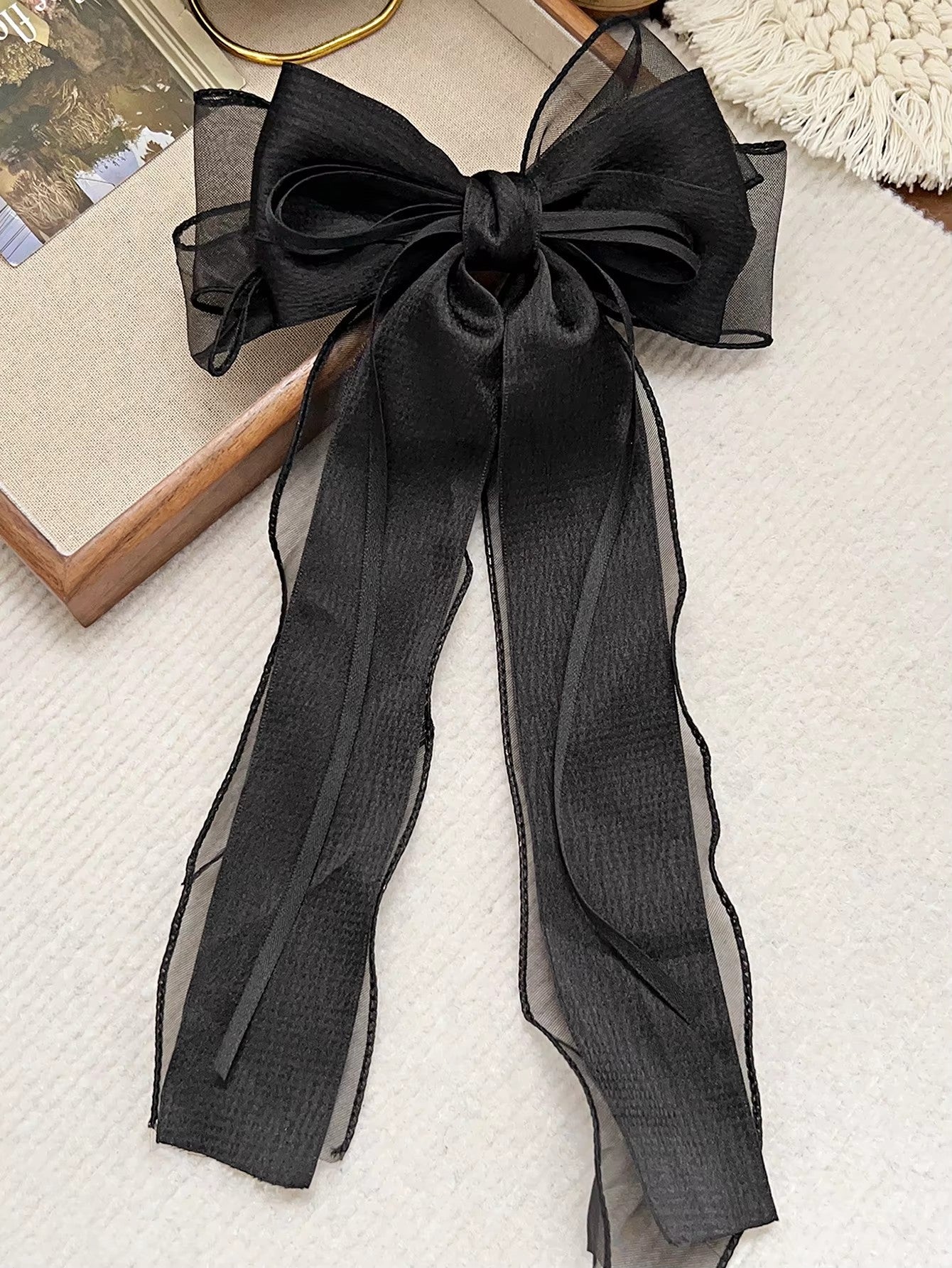 Barrette Cheveux Nœud Papillon | BalletcoreCheveux ponpon