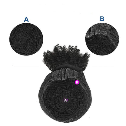 Bandeau Cheveux Afro Prêt-à-Porter | Puff Bouclé Volumineux