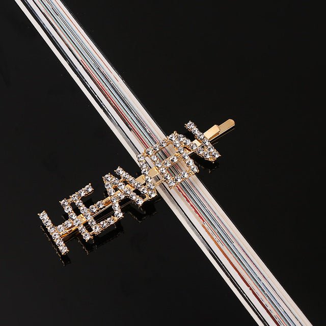 Bobbypins Diamant Parlant HEAVEN en or cheveux femme chic expresion strass