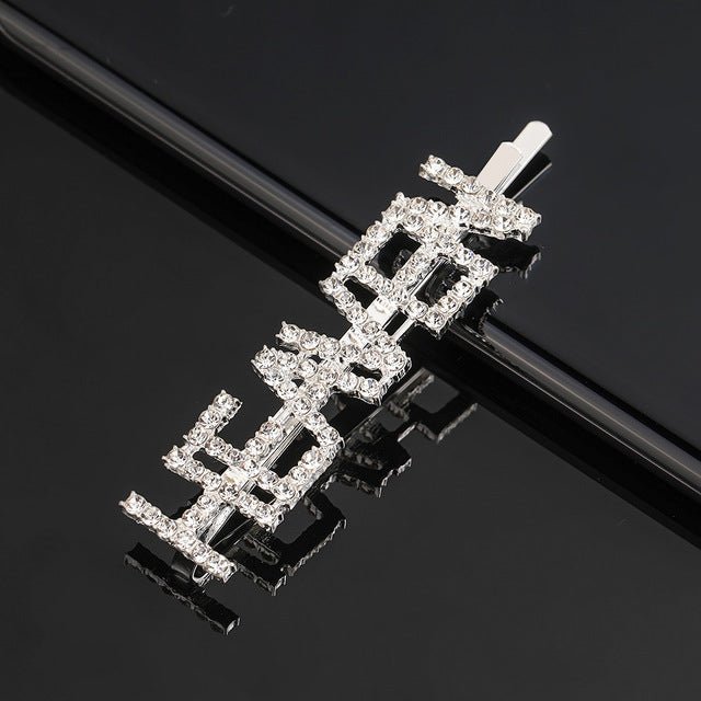 Bobbypins Diamant Parlant HEAVEN en argent cheveux femme chic expresion