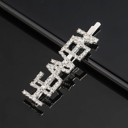 Bobbypins Diamant Parlant HEAVEN en argent cheveux femme chic expresion