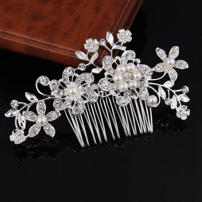 Broche à Cheveux Mariage | Peigne Cheveux Floral ScintillantCheveux ponpon