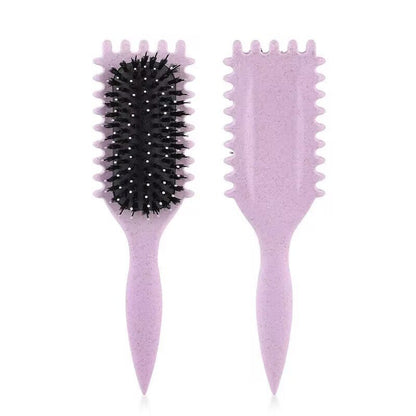 Brosse a Cheveux boucles violet demele