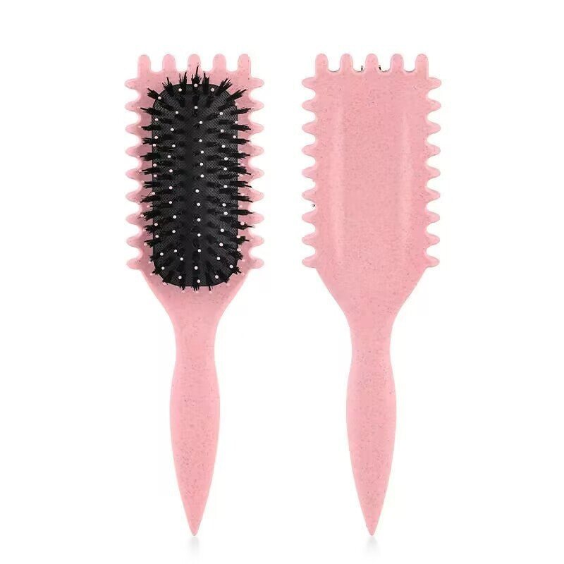 Brosse a Cheveux boucles rose chic
