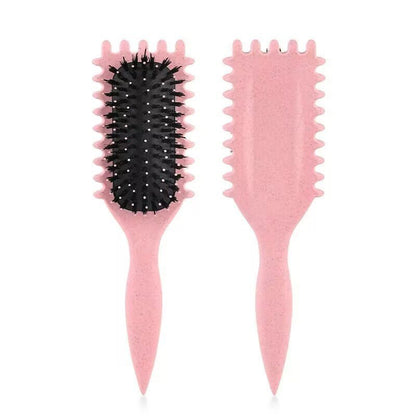 Brosse a Cheveux boucles rose chic