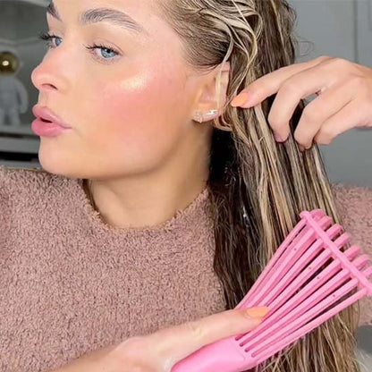 Brosse à cheveux  femme, mouiller, bain, démelant,bourcle, frisotie, long cheveux