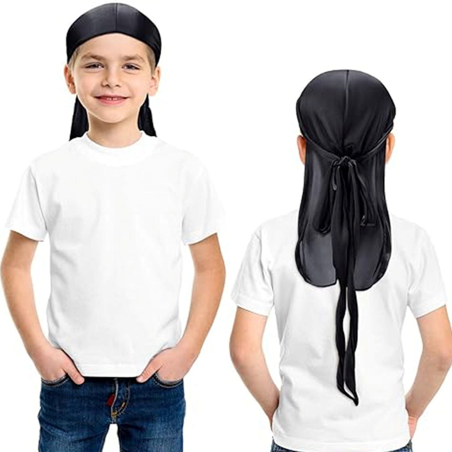 Durag | Enfant en Satin de Soie SynthétiqueCheveux ponpon