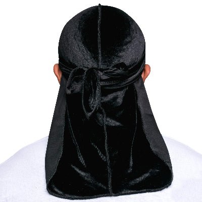 Durag Noir | Velouté - Cheveux ponpon