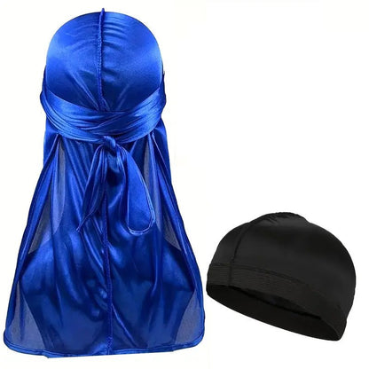 Durag Rag | Pour Homme en Satin de Soie Syntetique 4pcsCheveux ponpon
