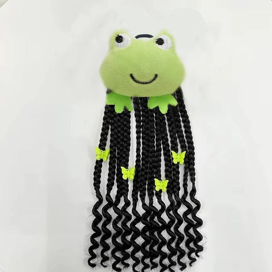 Elastique en Cheveux pour fillette en peluche grenouille
