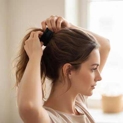 elastique cheveux large, attrapant les cheveux