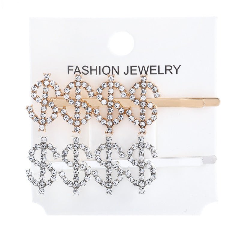 Bobbypins Diamant Parlant message DOLARD argent sku anglais mot