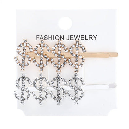 Bobbypins Diamant Parlant message DOLARD argent sku anglais mot
