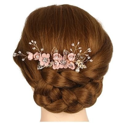 EPINGLES CHEVEUX FLEURS | LuxeRoyal™ - Rose Doux - Cheveux ponpon