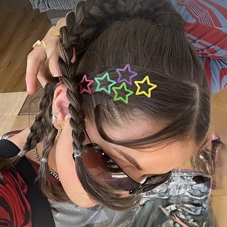 PINCE À CHEVEUX | Multiétoilé™ Lot de 10 Pinces - Cheveux ponpon