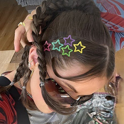 PINCE À CHEVEUX | Multiétoilé™ Lot de 10 Pinces - Cheveux ponpon