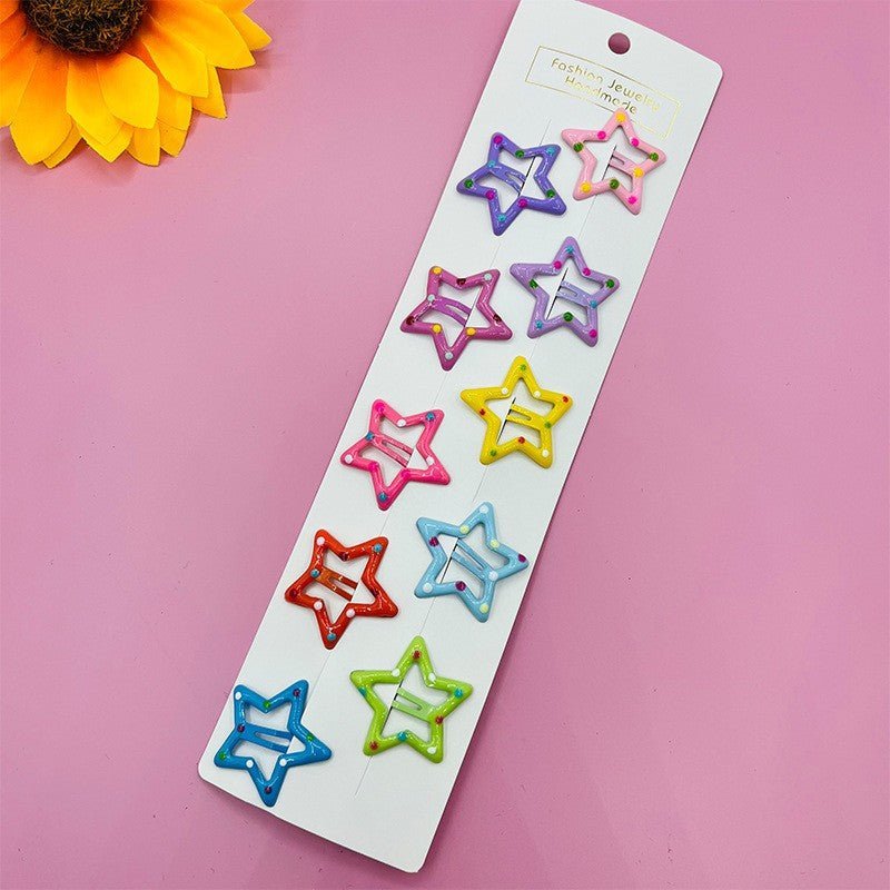 PINCE À CHEVEUX | Multiétoilé™ Lot de 10 Pinces - Cheveux ponpon