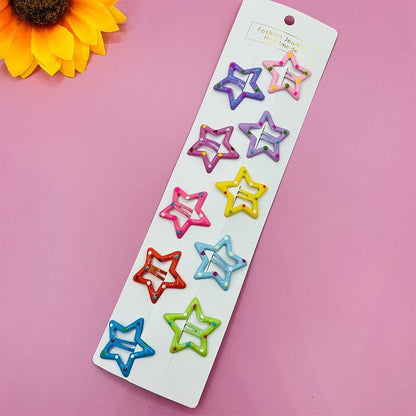 PINCE À CHEVEUX | Multiétoilé™ Lot de 10 Pinces - Cheveux ponpon