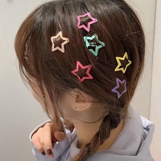PINCE À CHEVEUX | Multiétoilé™ Lot de 10 Pinces - Cheveux ponpon